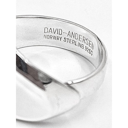 David Andersen Jewelry Superb David Andersen Norway Sterling Silver Modernist Statement Ring 1960s