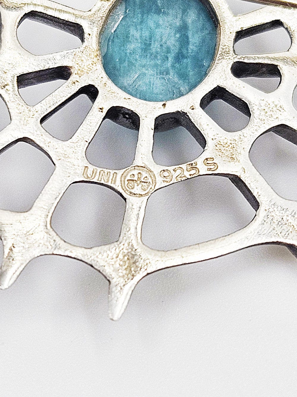 David Andersen Jewelry Superb Uni David Andersen Sterling Amazonite Spider Web Viking Circa 1960s