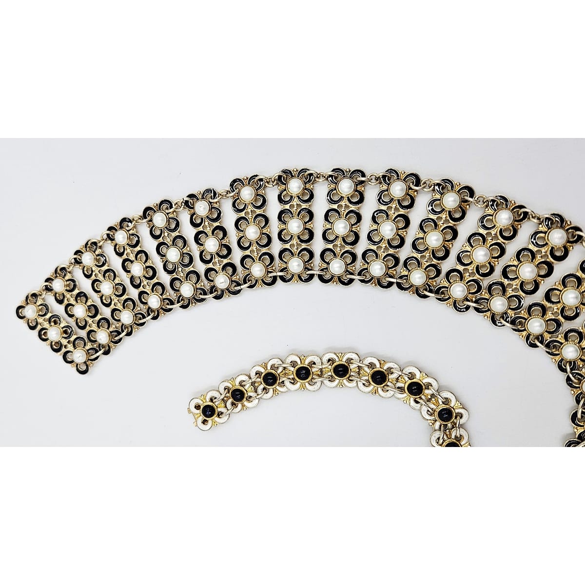 David Andersen Jewelry Willy Winnaess David Andersen Sterling Enamel Bracelet Necklace Set 1950s