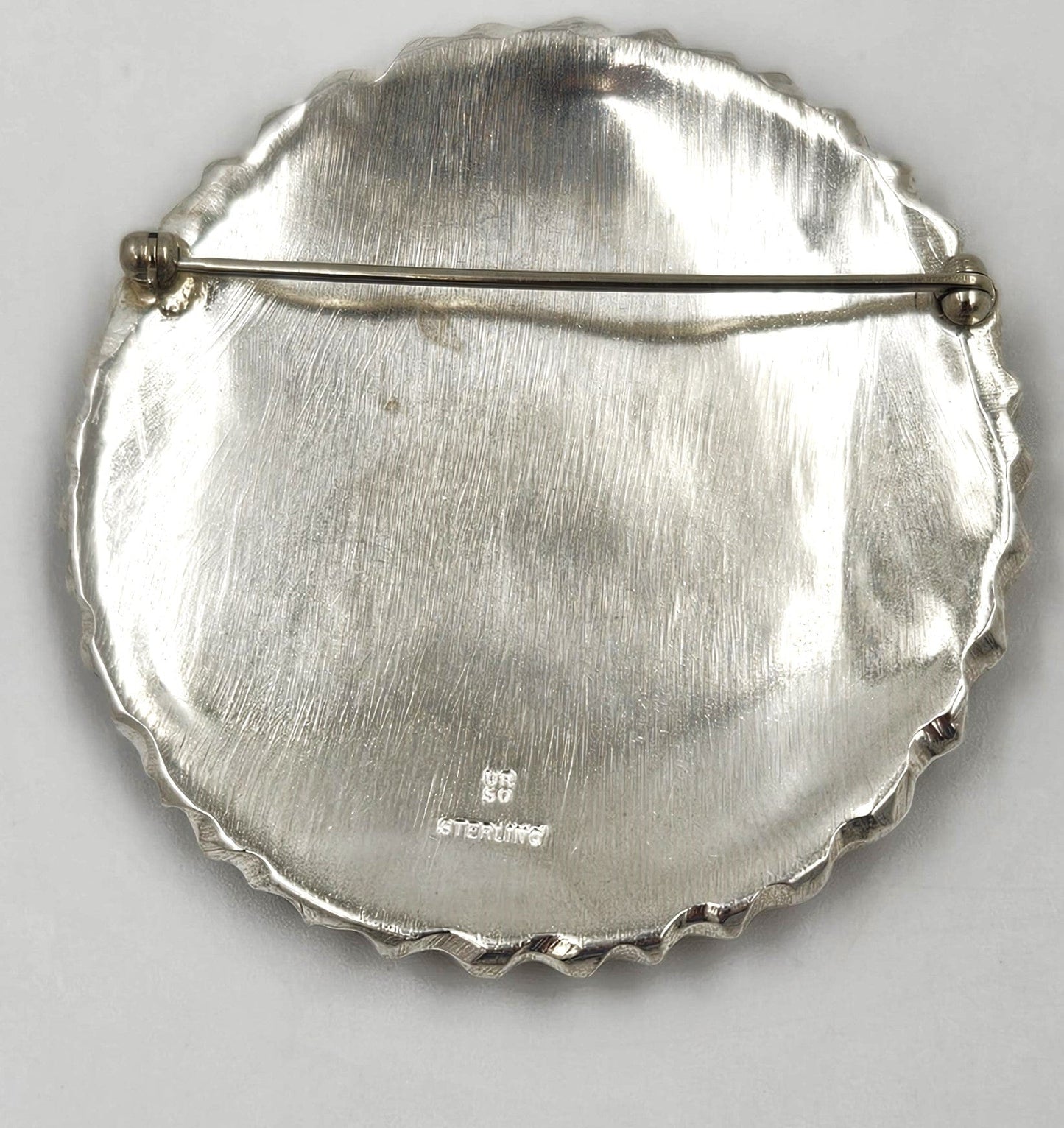 David URSO Jewelry Superb David Urso Large Sterling Crystal Resin Modernist Leaves Brooch 1990's