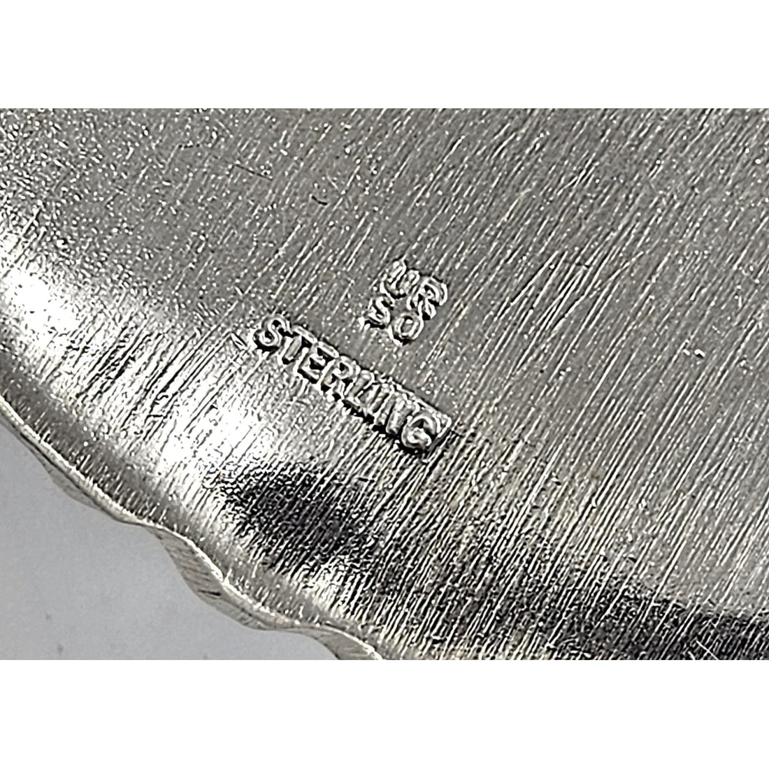 David URSO Jewelry Superb David Urso Large Sterling Crystal Resin Modernist Leaves Brooch 1990&