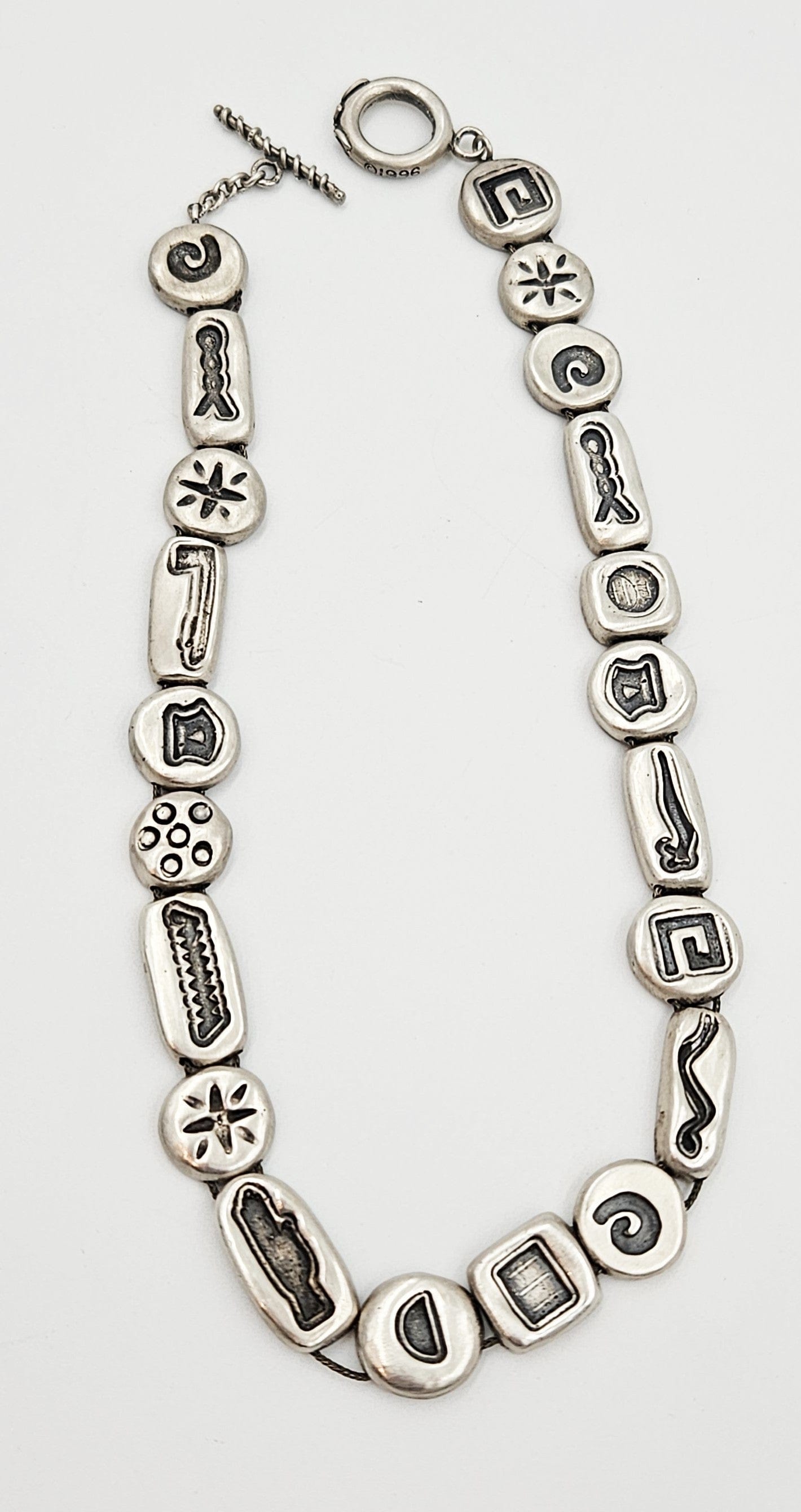 Deborah Armstrong Jewelry Deborah Armstrong DAC 1996 Sterling Silver Panel Links Necklace