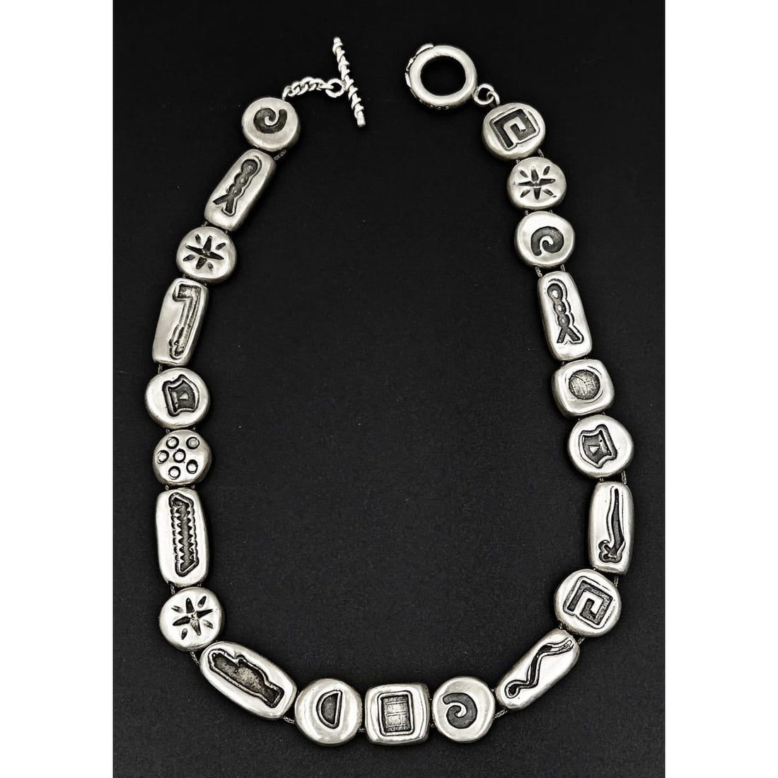 Deborah Armstrong Jewelry Deborah Armstrong DAC 1996 Sterling Silver Panel Links Necklace