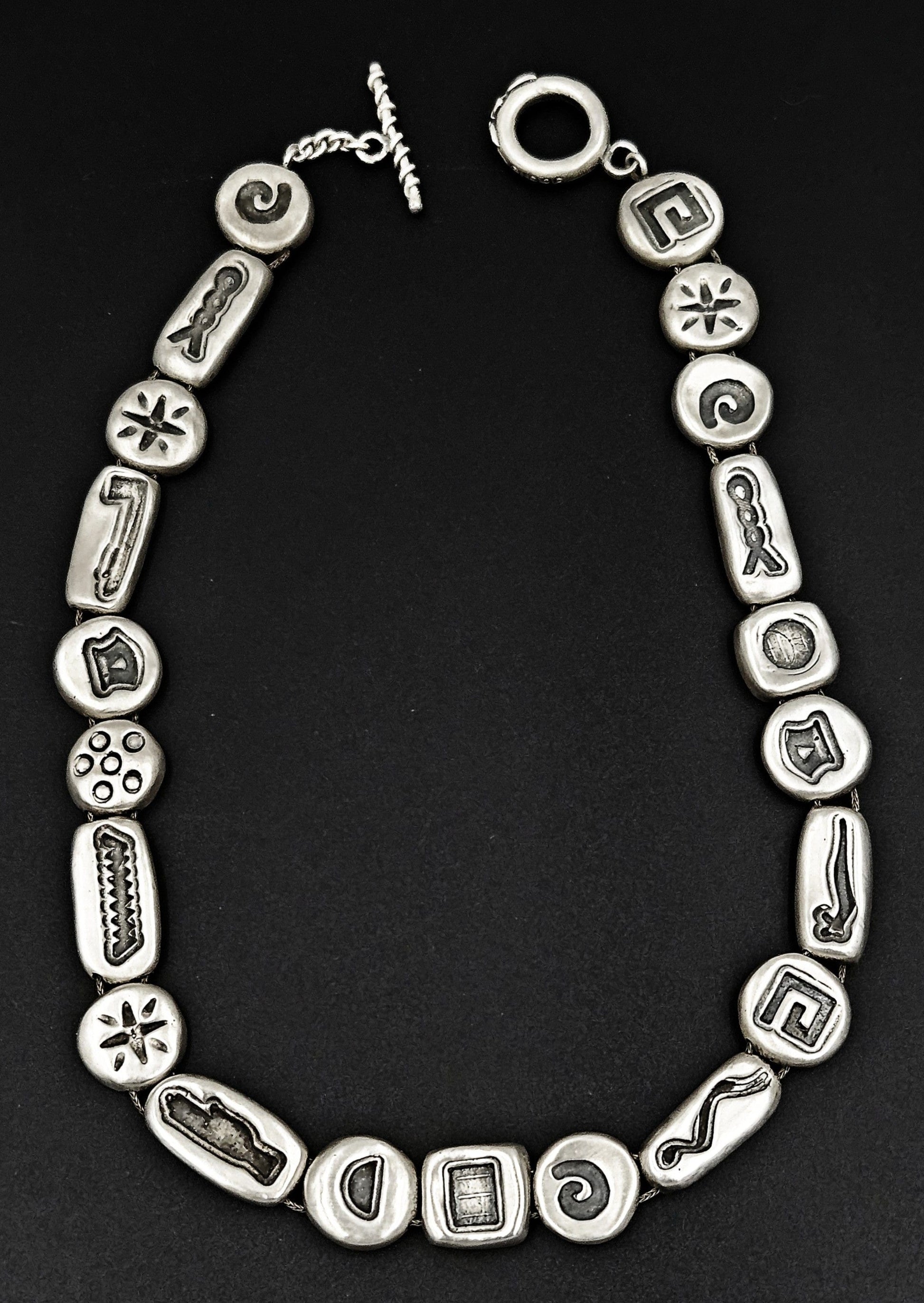 Deborah Armstrong Jewelry Deborah Armstrong DAC 1996 Sterling Silver Panel Links Necklace