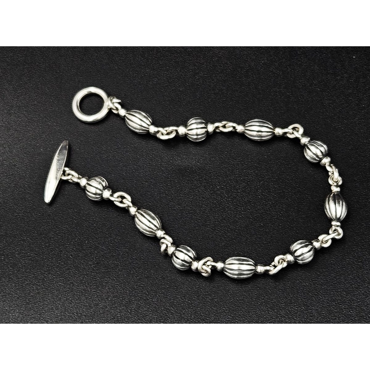 Denmark Jewelry Denmark Sterling Artisan Signed Panel Link Bracelet
