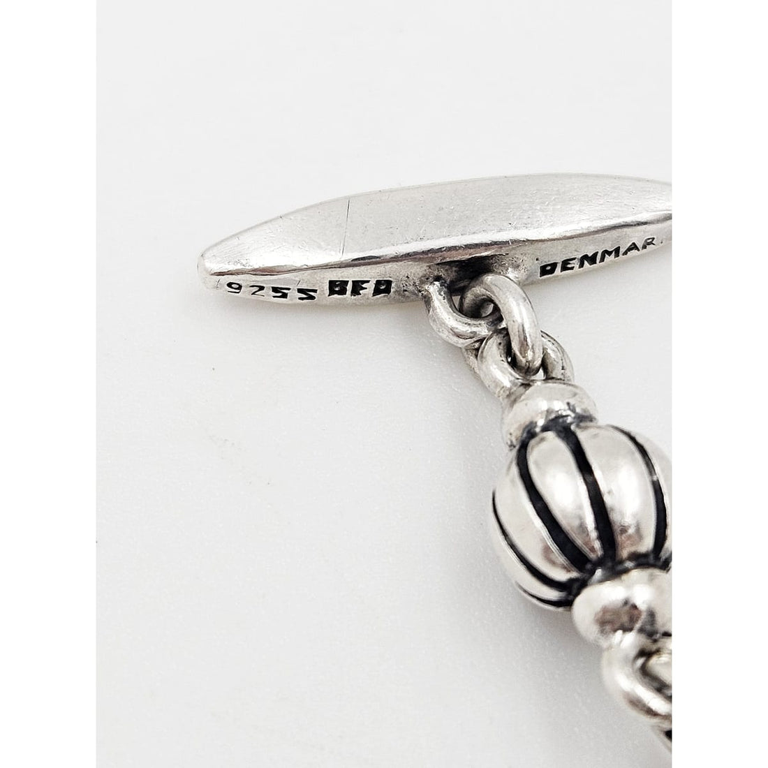 Denmark Jewelry Denmark Sterling Artisan Signed Panel Link Bracelet