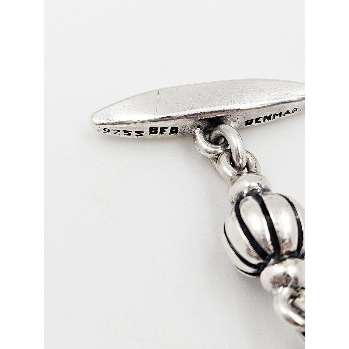 Denmark Jewelry Denmark Sterling Artisan Signed Panel Link Bracelet