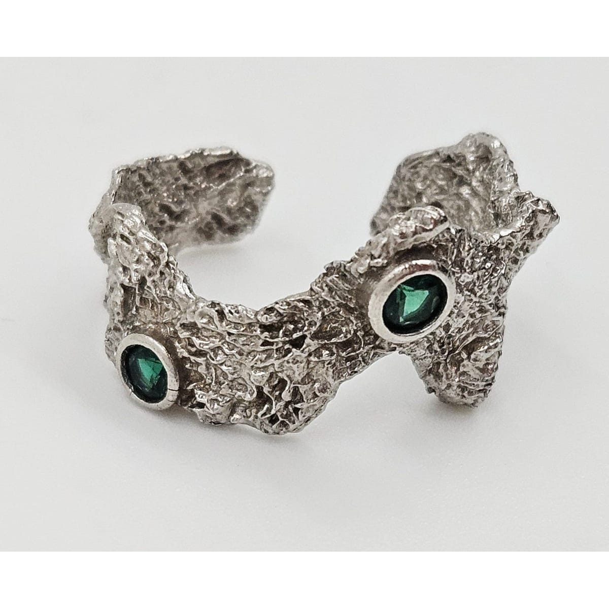 Designer Abstract Ring Jewelry Designer Sterling Abstract Brutalist Cocktail Ring 1960s