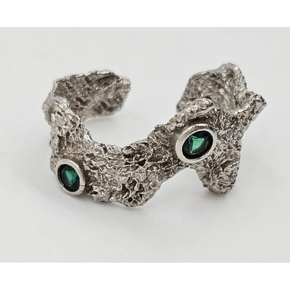 Designer Abstract Ring Jewelry Designer Sterling Abstract Brutalist Cocktail Ring 1960s