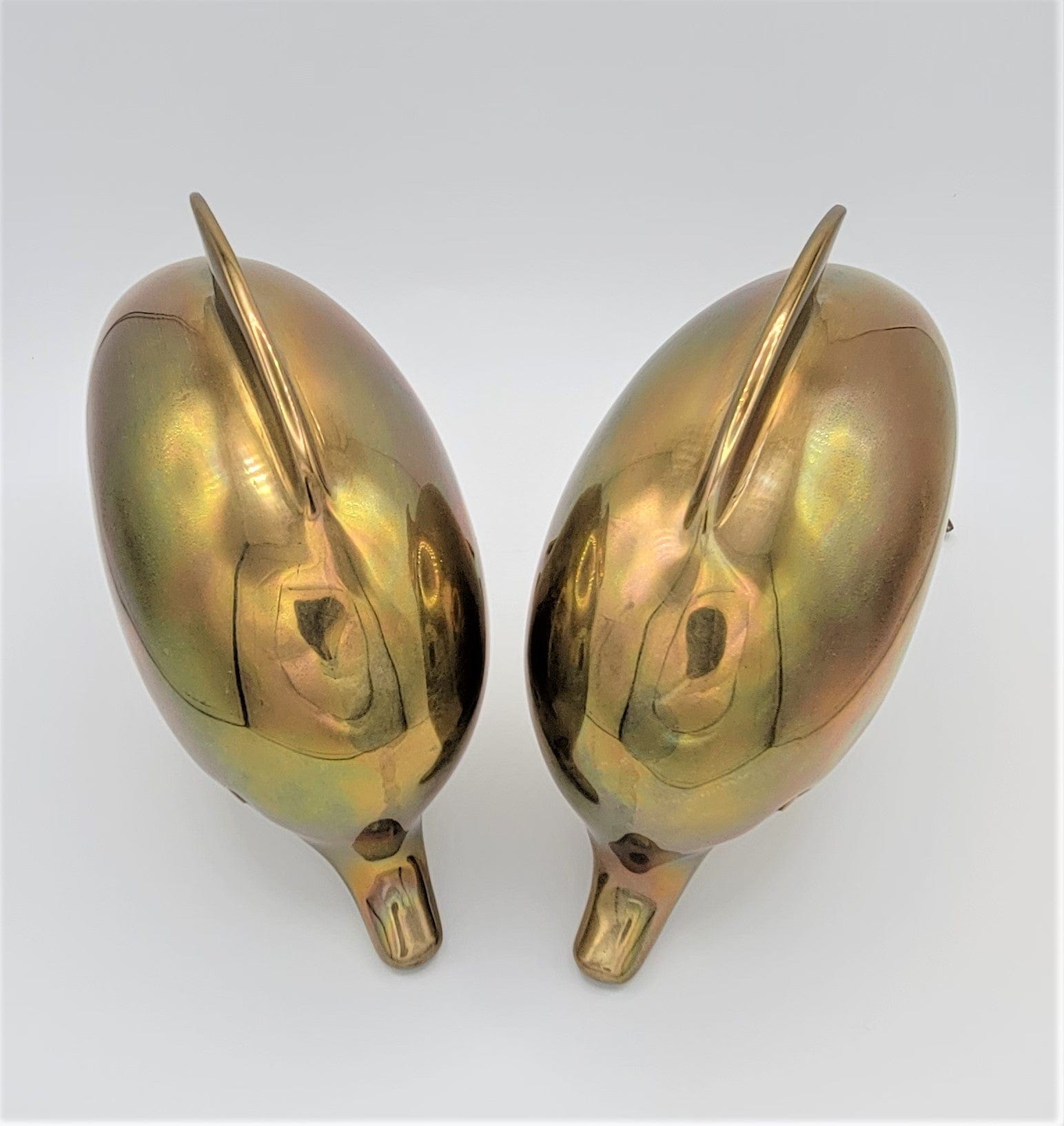 Dolbi Cashier Bookends Superb Dolbi Cashier Solid Brass Dolphin Porpoise Sculptural Bookends Circa 1986