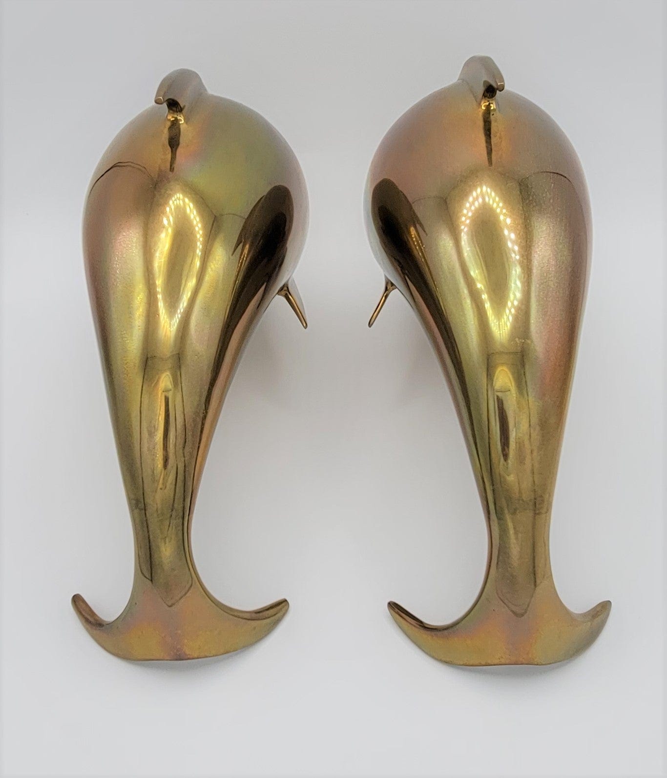 Dolbi Cashier Bookends Superb Dolbi Cashier Solid Brass Dolphin Porpoise Sculptural Bookends Circa 1986