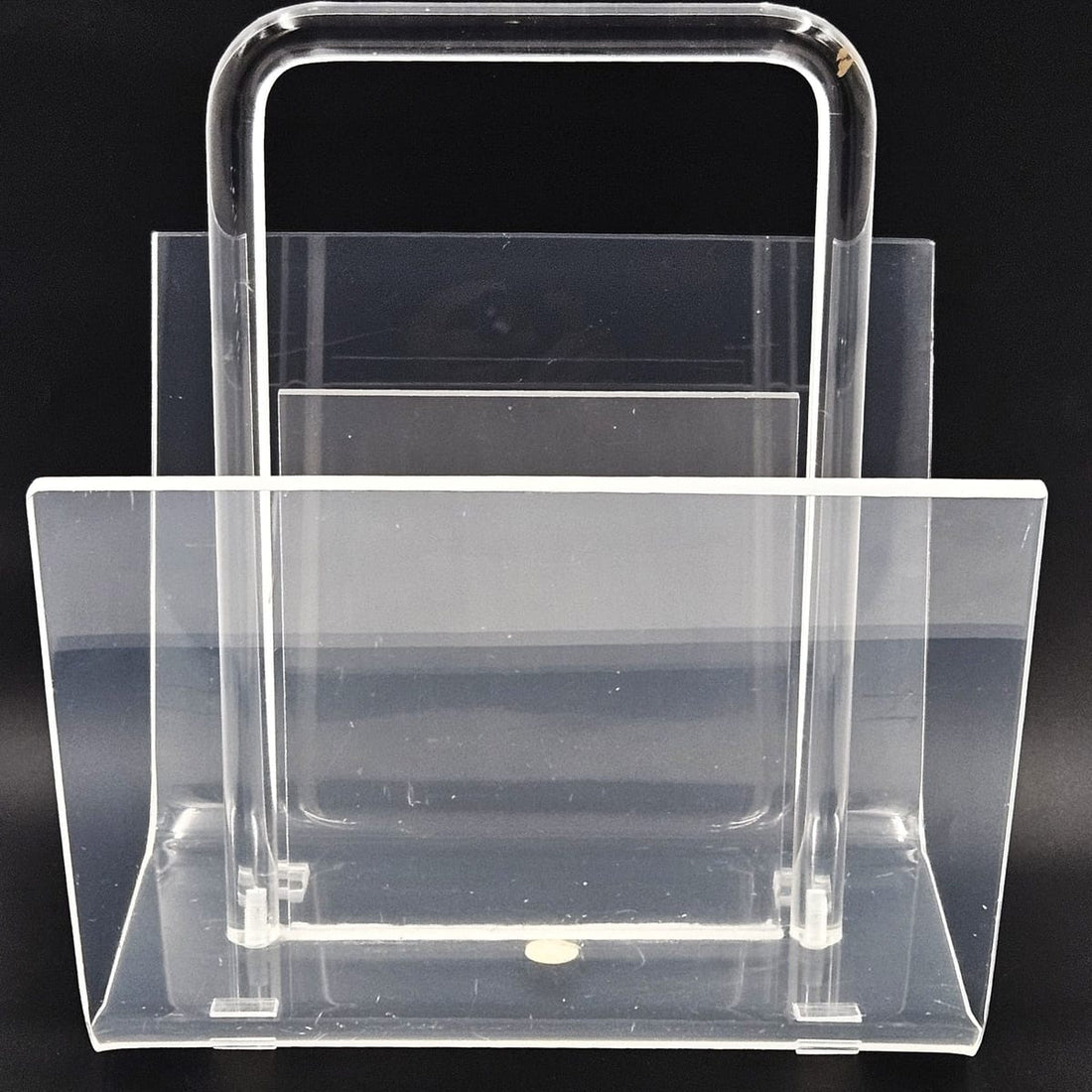 Dorothy Thorpe Magazine Rack MCM Dorothy Thorpe Lucite Magazine Records LPs Newspapers Holder Rack