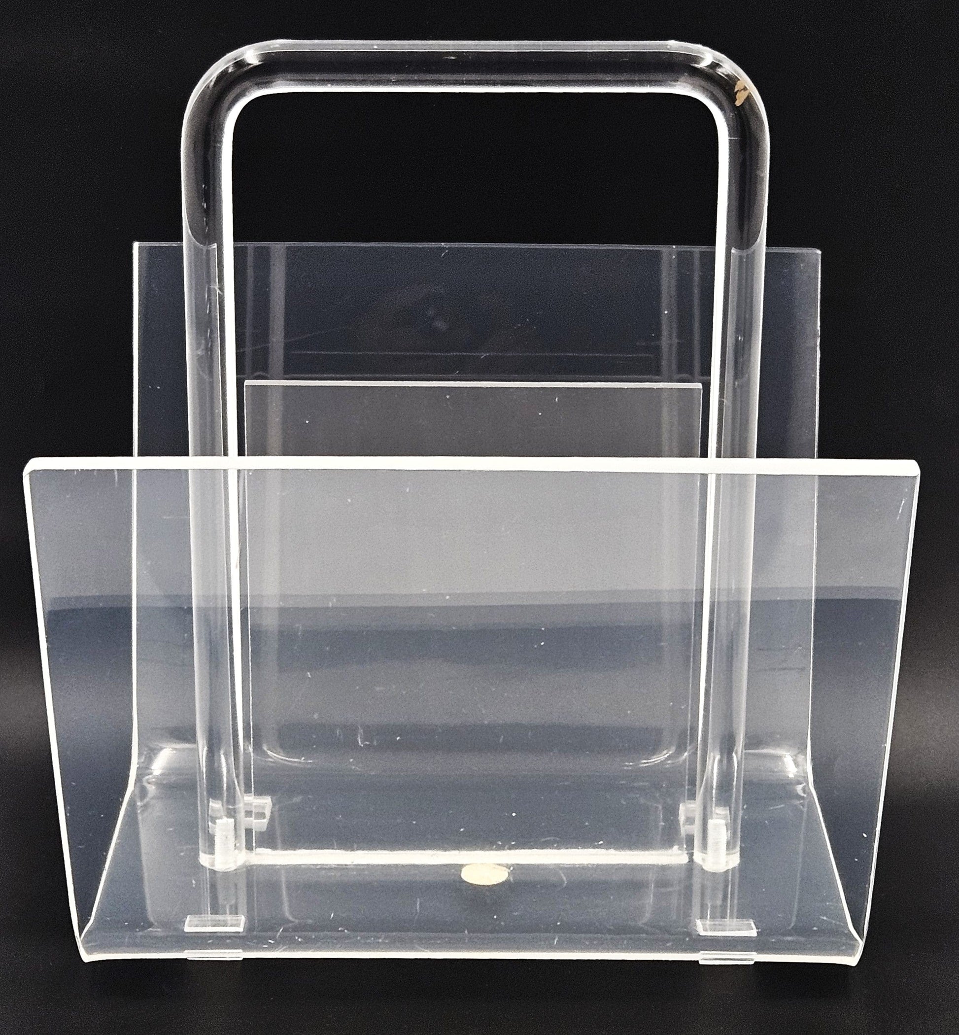 Dorothy Thorpe Magazine Rack MCM Dorothy Thorpe Lucite Magazine Records LPs Newspapers Holder Rack