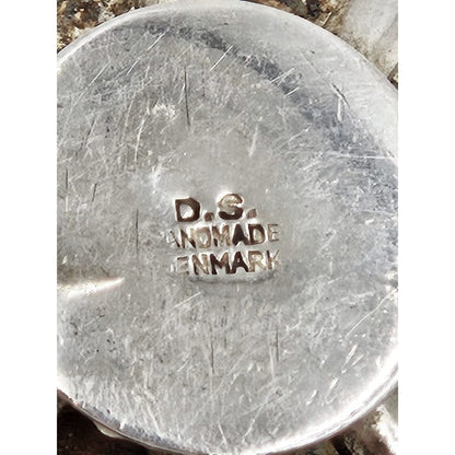 DS Denmark Jewelry D.S. Denmark Sterling Abstract Modernist Atomic Statement Necklace