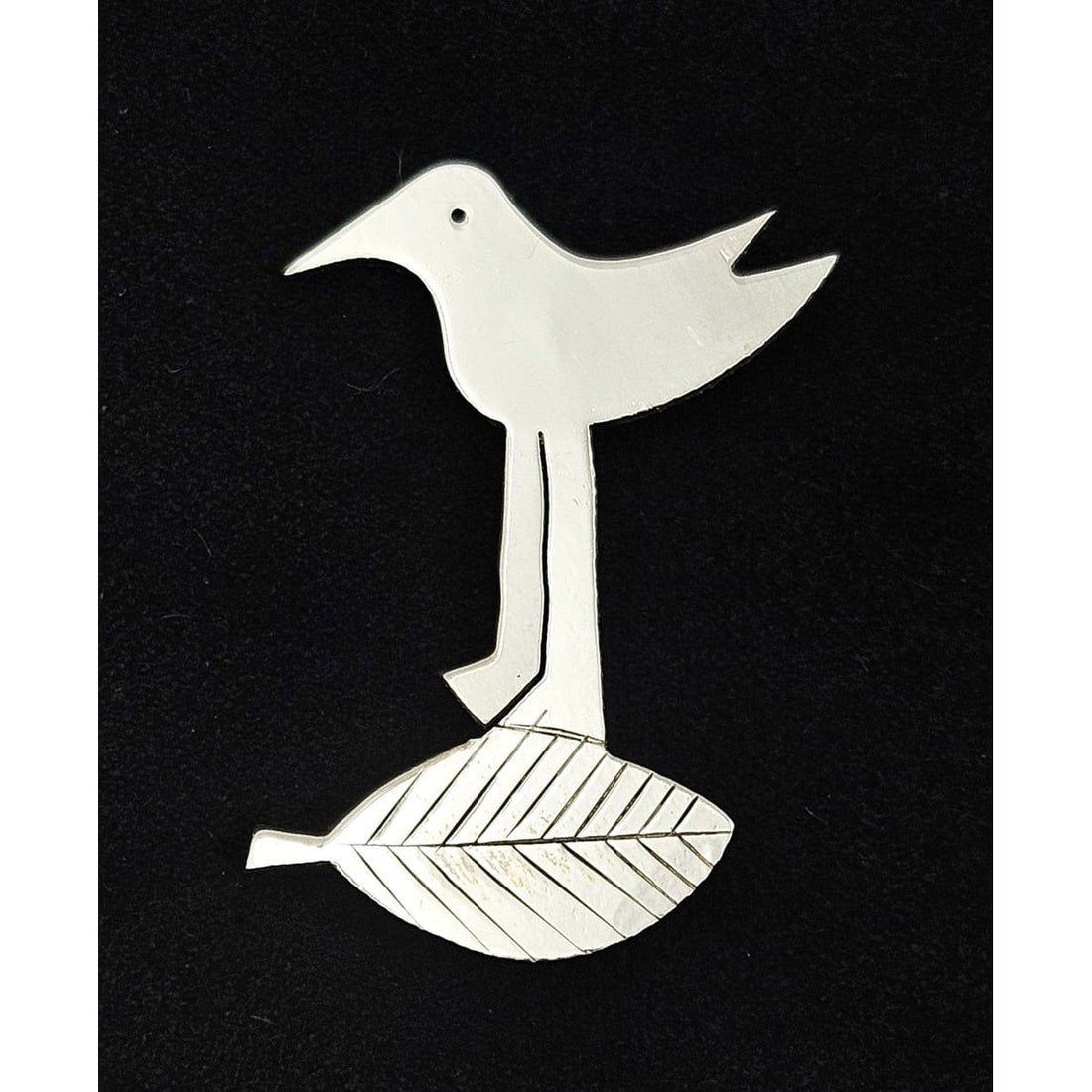 E Mik Jewelry US Artisan E Mik Sterling Silver Abstract Modernist Brooch Pin
