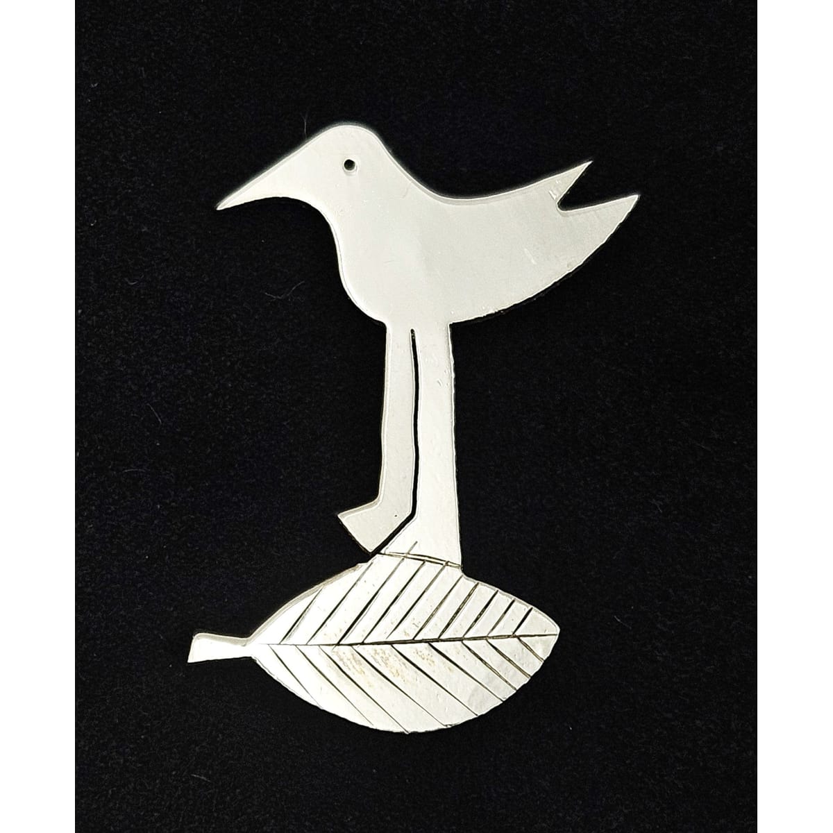 E Mik Jewelry US Artisan E Mik Sterling Silver Abstract Modernist Brooch Pin