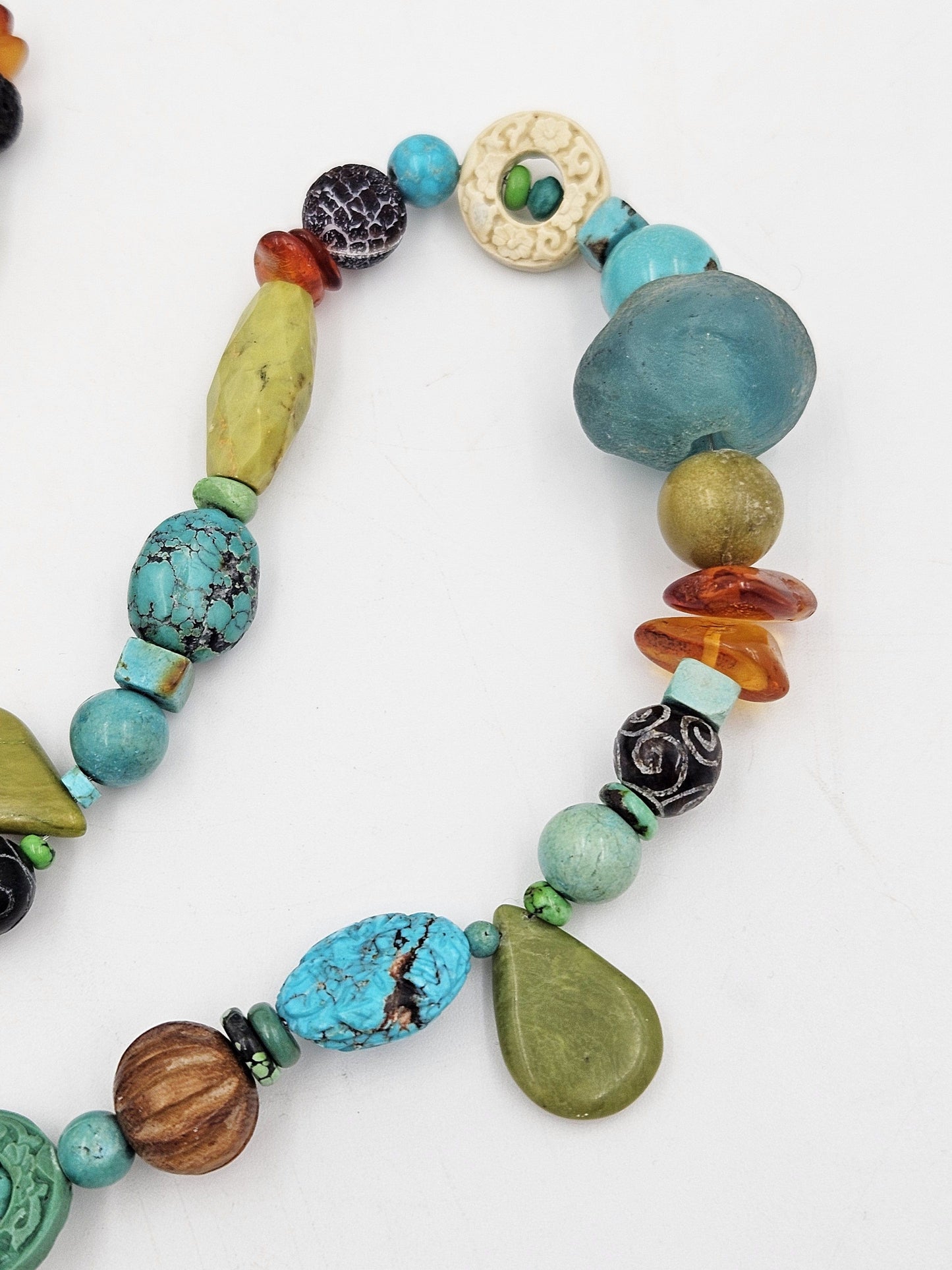 Echo of the Dreamer Jewelry Designer Echo of the Dreamer Sterling & Stones Runway Necklace