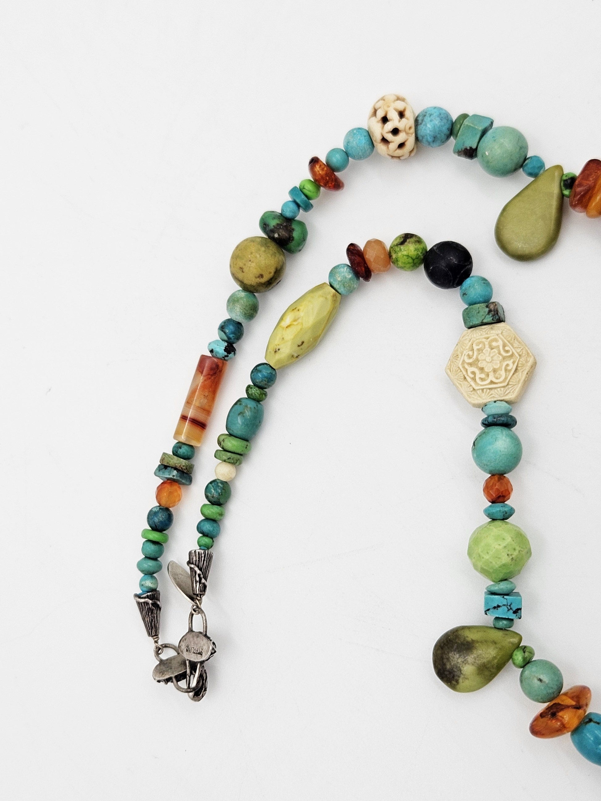 Echo of the Dreamer Jewelry Designer Echo of the Dreamer Sterling & Stones Runway Necklace