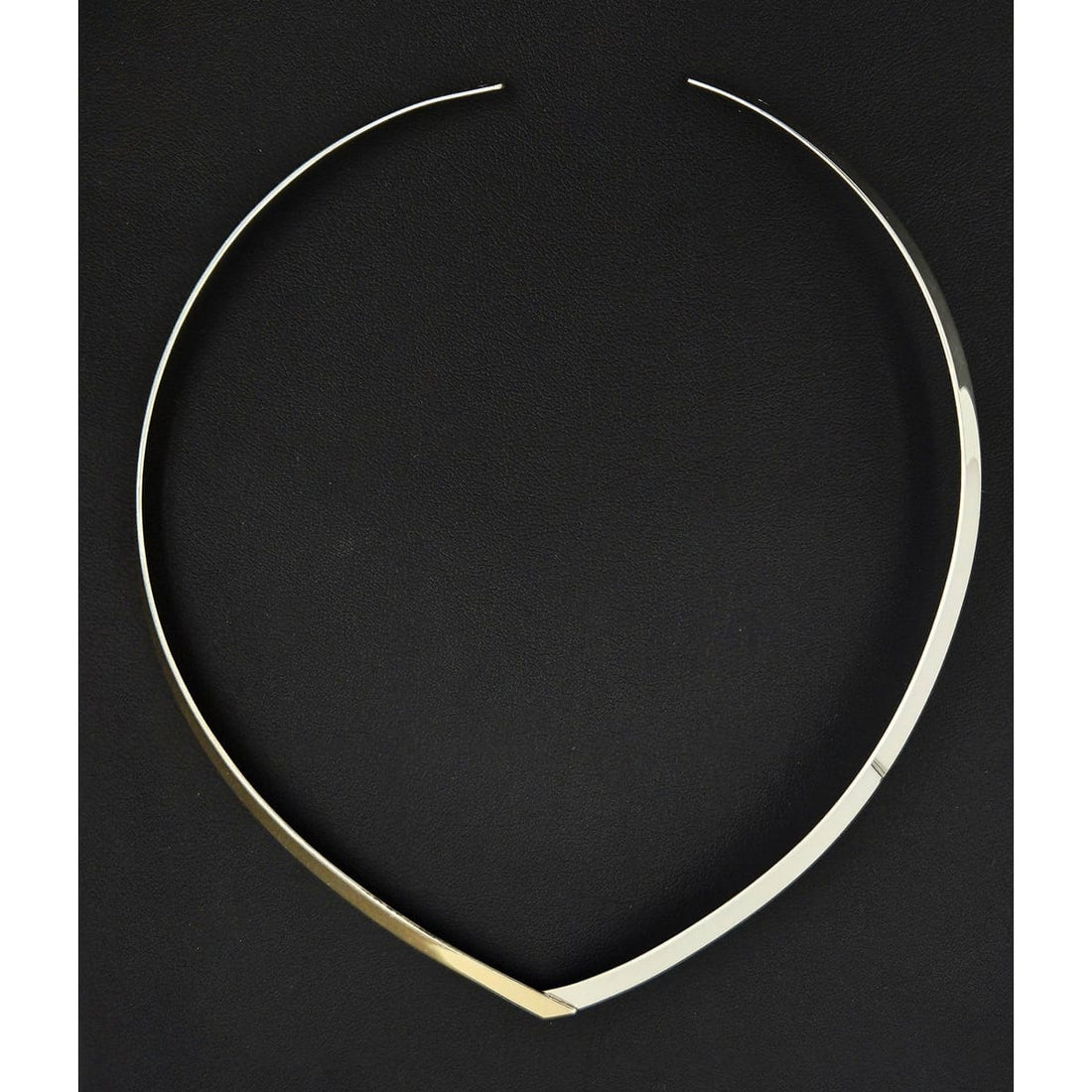 Ed Levin Jewelry Ed Levin Vintage Abstract Modernist Sterling 14K Gold Torque Necklace