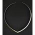 Ed Levin Jewelry Ed Levin Vintage Abstract Modernist Sterling 14K Gold Torque Necklace