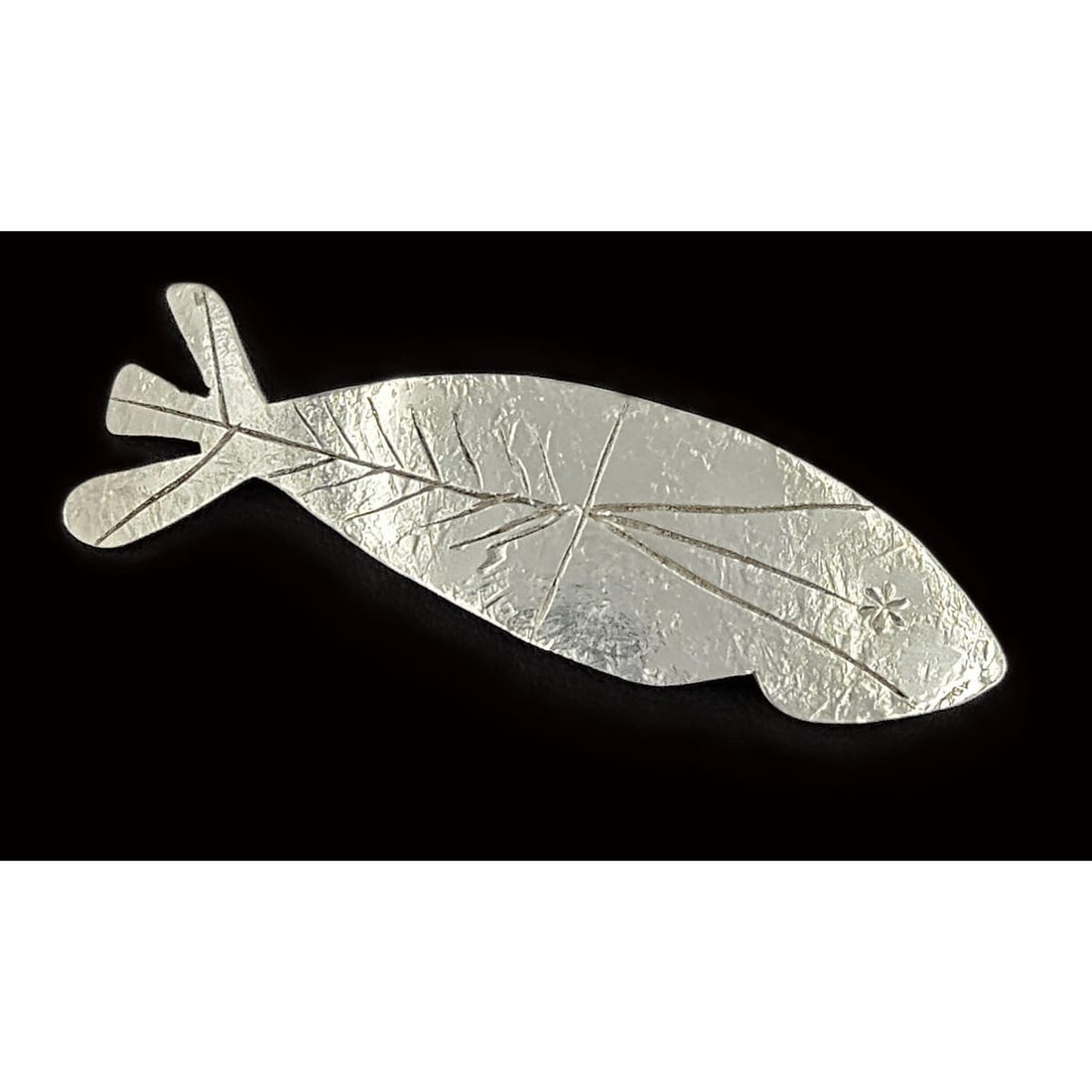 Ed Levin Jewelry Estate Find Rare Ed Levin Modernist Naturalism Sterling Fish Brooch C. 1960s