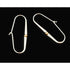 Ed Levin Jewelry Iconic Designer Ed Levin Modernist Sterling + 14K Gold Earrings 1980s