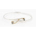 Ed Levin Jewelry RARE Ed Levin Sterling 14K Gold Blue Topaz Top Hinge Bangle Bracelet 1980s