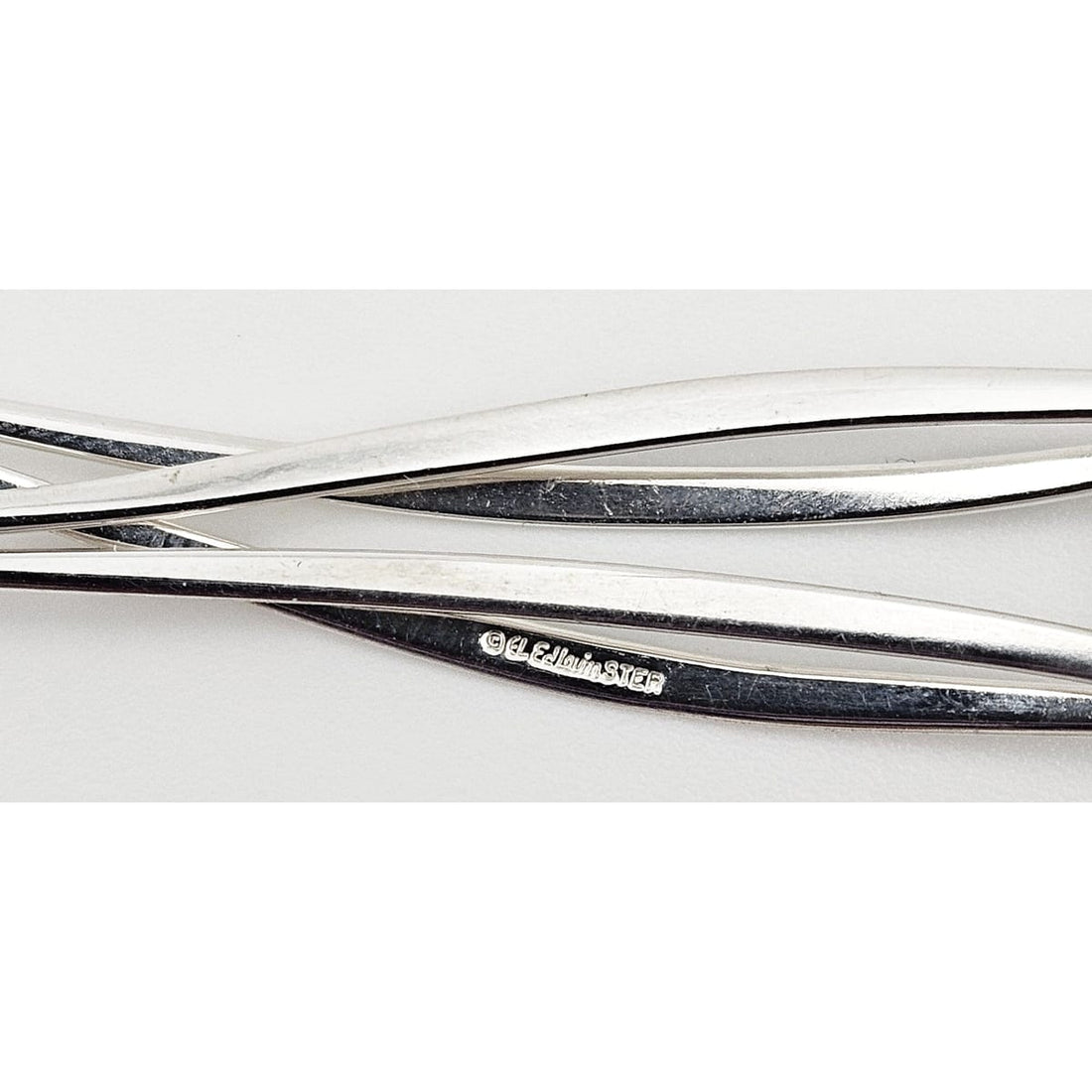 Ed Levin Jewelry Retired Ed Levin Modernist Articulating Sterling &amp; Blue Topaz Y Necklace 1980s