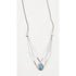 Ed Levin Jewelry Retired Ed Levin Modernist Articulating Sterling & Blue Topaz Y Necklace 1980s