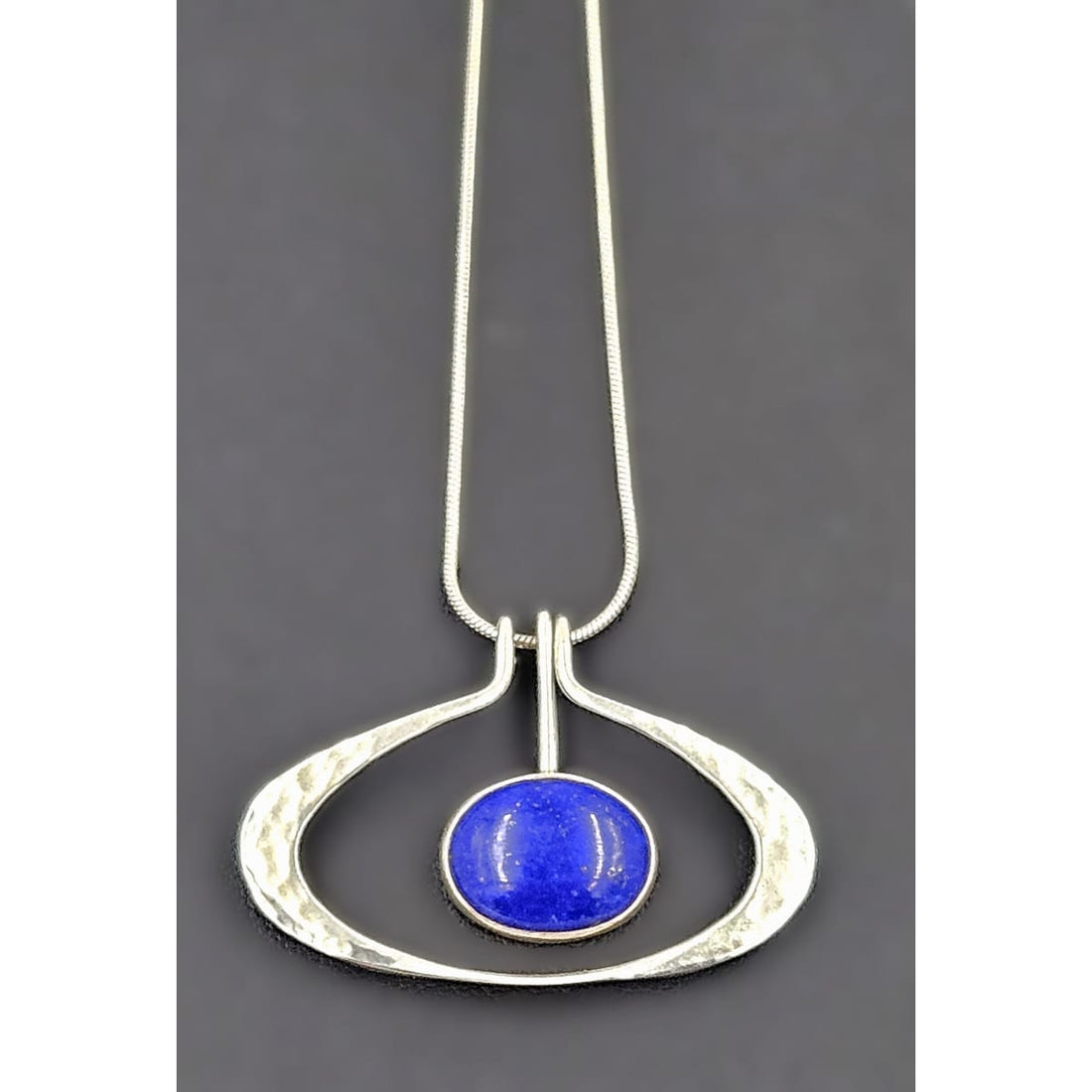 Ed Levin Jewelry Retired Ed Levin Modernist Articulating Sterling &amp; Lapis Lazuli Necklace 1980s