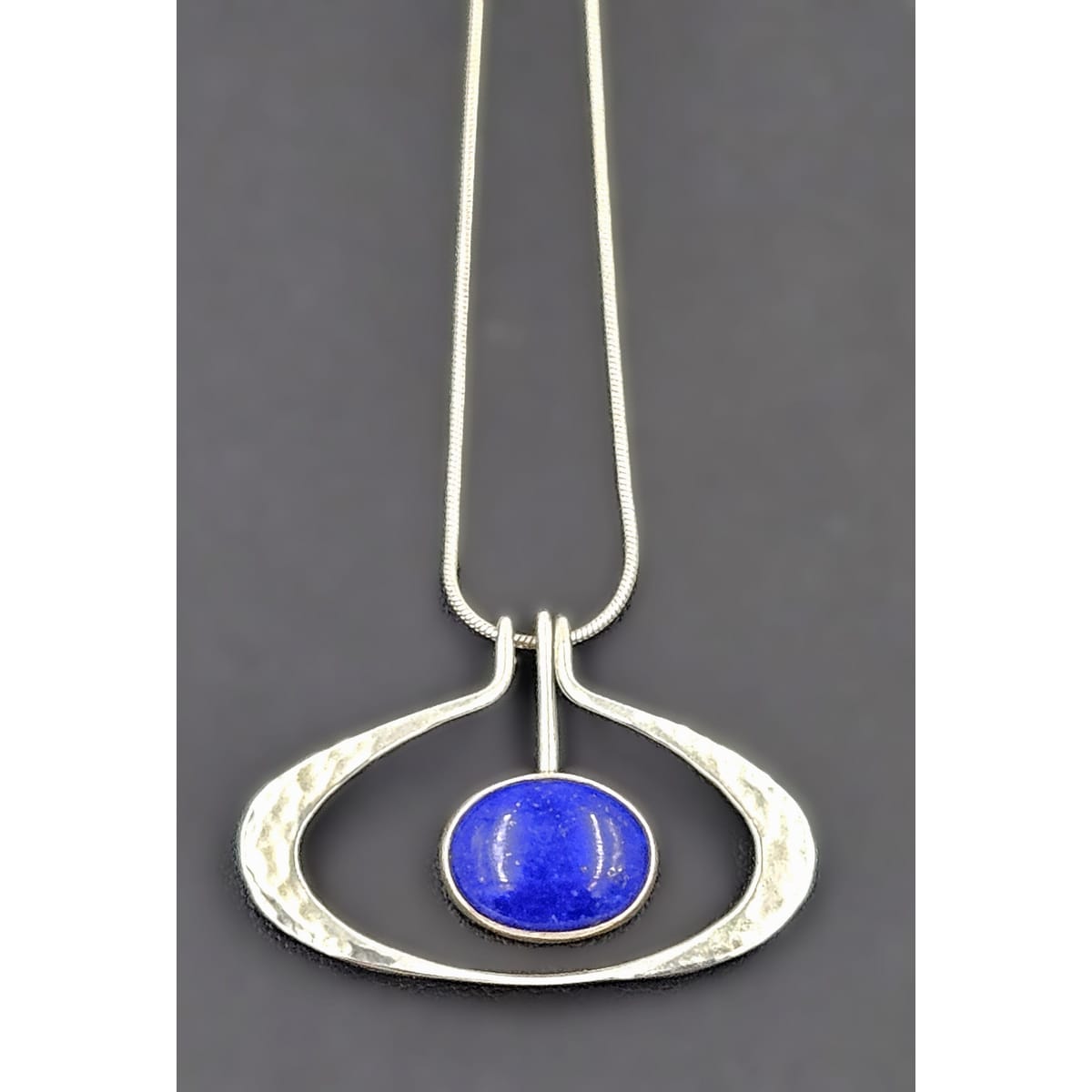Ed Levin Jewelry Retired Ed Levin Modernist Articulating Sterling &amp; Lapis Lazuli Necklace 1980s