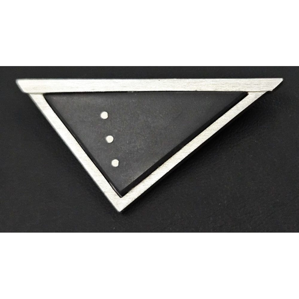 Ed Levin Jewelry Stunning Ed Levin Modernist Sterling &amp; Ebony Wood Heavy Brooch Circa 1960s