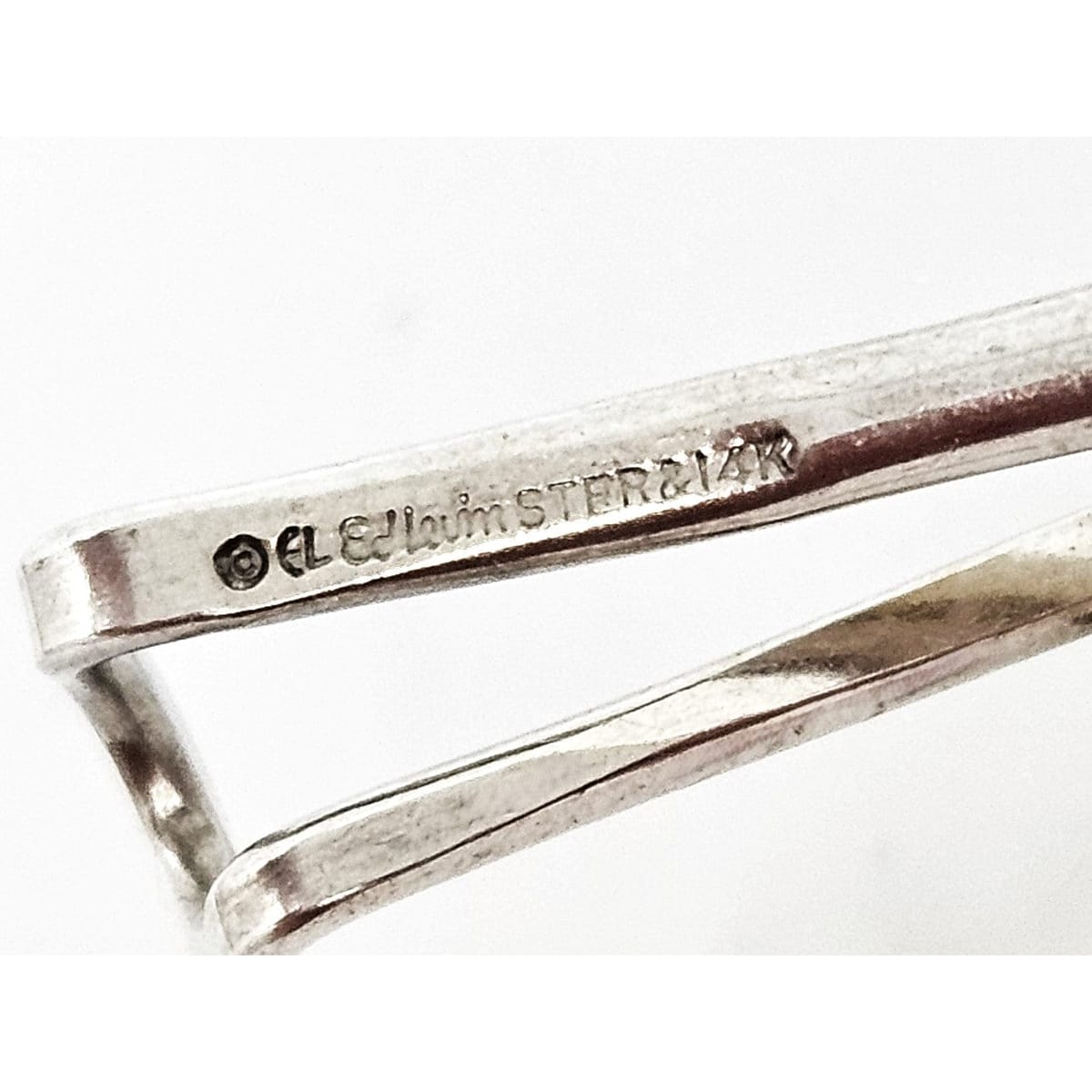 Ed Levin Jewelry Superb Designer Ed Levin Sterling 14K Gold Rare Modernist Slide Bar Necklace