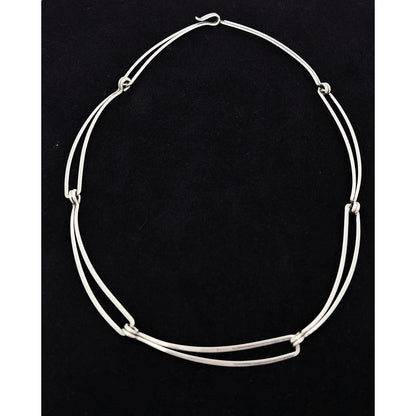 Ed Levin Jewelry Superb Designer Ed Levin Sterling Modernist Necklace
