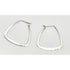 Ed Levin Jewelry US Designer Ed Levin Modernist Hammered Sterling Hoop Earrings Circa 1980s