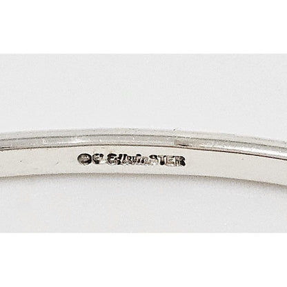 Ed Levin Jewelry USA Designer Ed Levin Retired Sterling Amethyst Modernist Bangle 70/80s