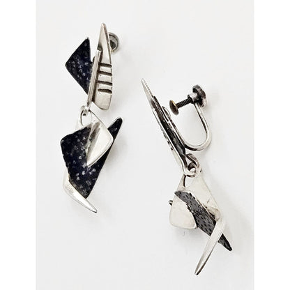 Ed Wiener Jewelry Iconic Ed Wiener Sterling  Earrings 1950s