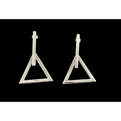 EF Design Jewelry EF Design 2 Piece Sterling Silver Modernist Drop Earrings Triangles