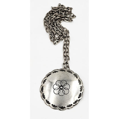 Egg Denmark Jewelry Egg Denmark Large Pewter Viking Shield Pendant Statement Necklace 1960&