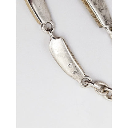 Elizabeth Prior Jewelry Superb Elizabeth Prior Sterling 14k Citrine Quartz Modernist Runway Necklace