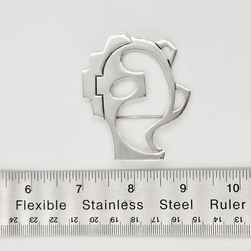 Erika Hult de Corral "Ric" Jewelry Artisan Erika Hult de Corral "Ric" Taxco Sterling Modernist Brooch