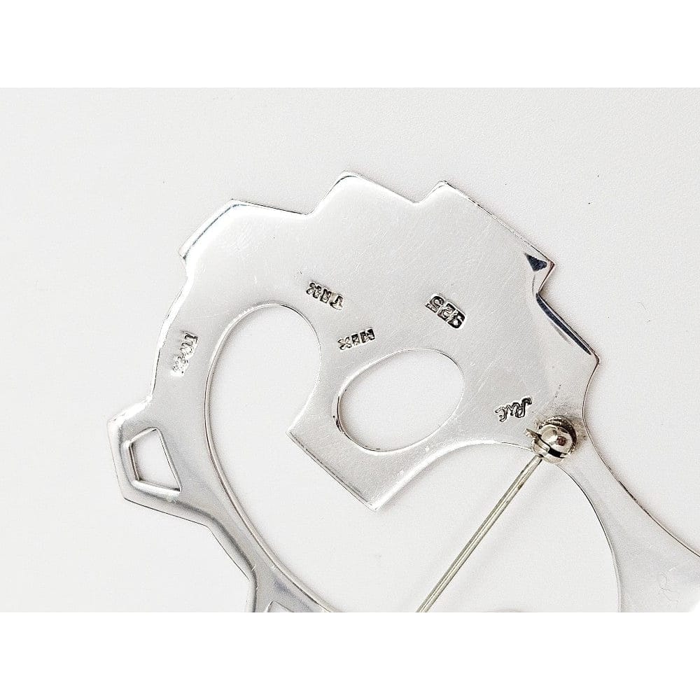 Erika Hult de Corral "Ric" Jewelry Artisan Erika Hult de Corral "Ric" Taxco Sterling Modernist Brooch