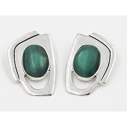 Erika Hult de Corral "Ric" Jewelry Artisan Erika Hult de Corral "Ric" Taxco Sterling Modernist Earrings