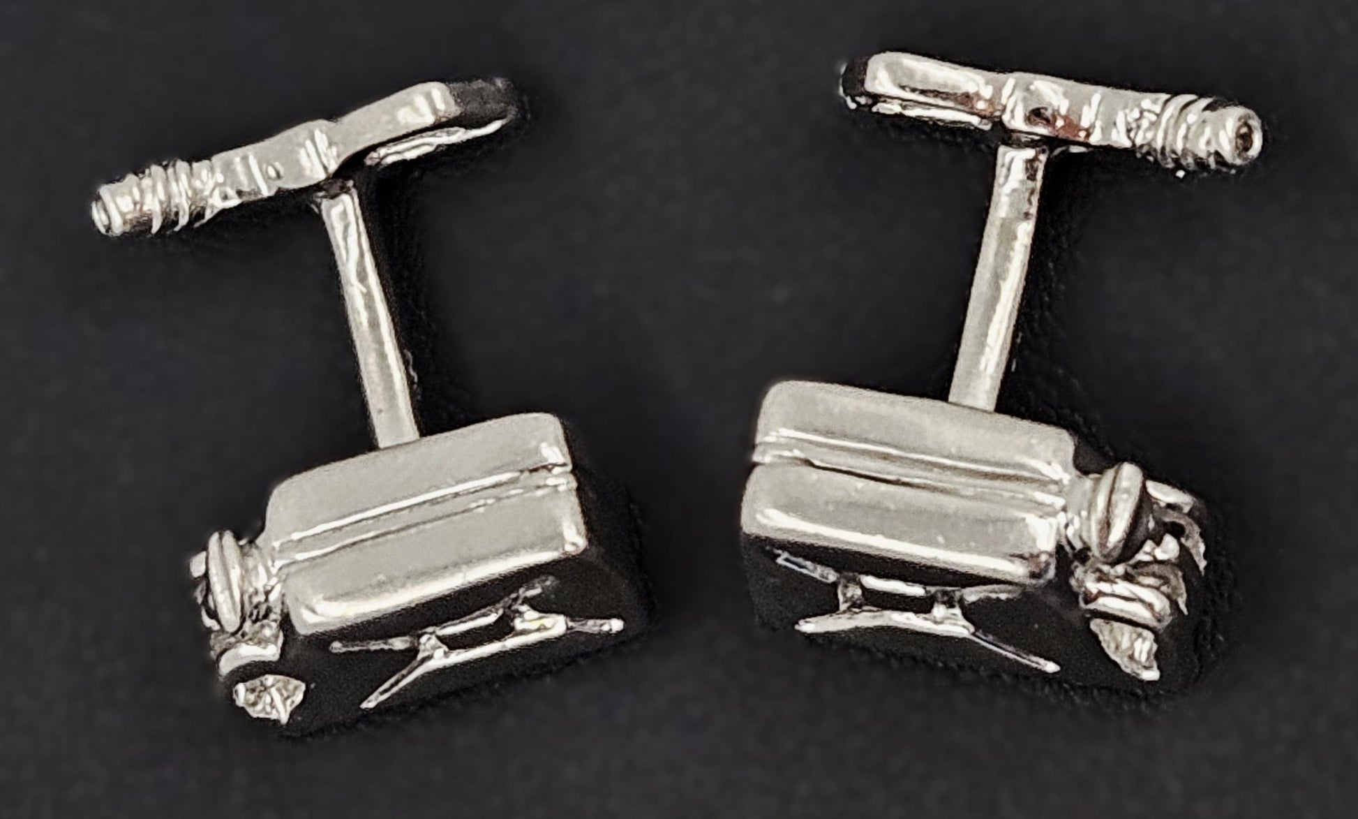 Erika Hult de Corral "Ric" Jewelry OOAK Erika Hult de Corral "Ric" Taxco Sterling Pop Art Cufflinks Circa 1980's