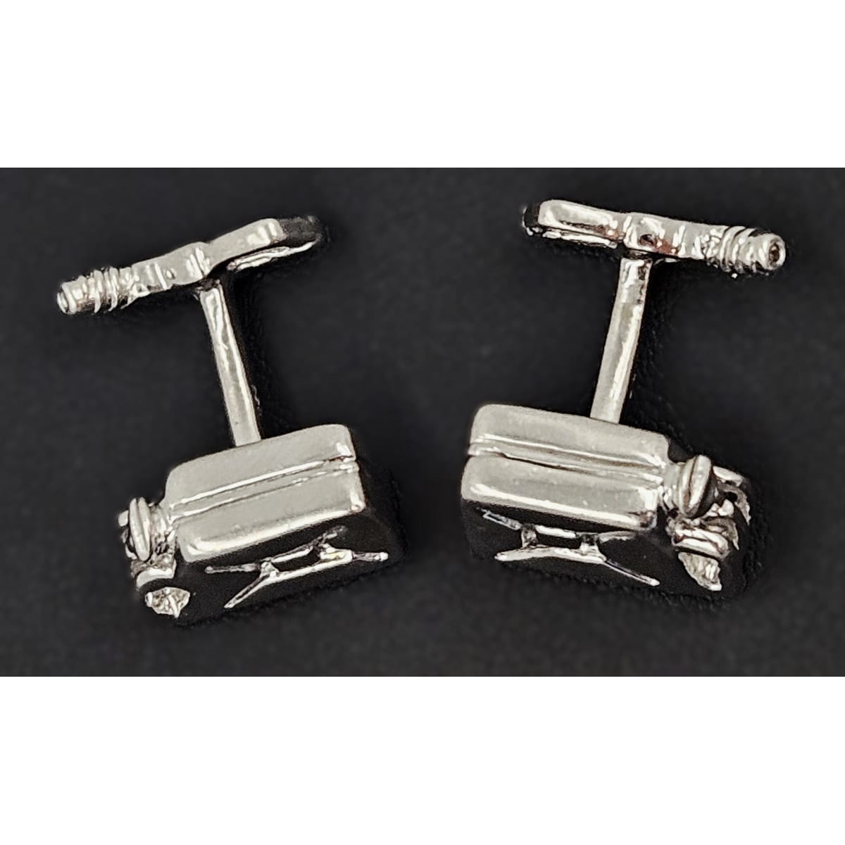 Erika Hult de Corral "Ric" Jewelry OOAK Erika Hult de Corral "Ric" Taxco Sterling Pop Art Cufflinks Circa 1980&