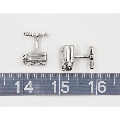 Erika Hult de Corral "Ric" Jewelry OOAK Erika Hult de Corral "Ric" Taxco Sterling Pop Art Cufflinks Circa 1980&