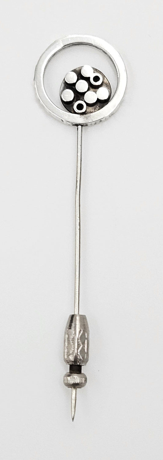 Frappe Jewelry Incredibly Rare James Frappe Abstract Modernist Stick Pin Brooch C. 40s/50s