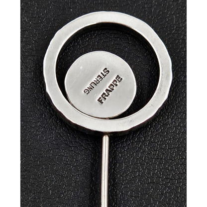 Frappe Jewelry Incredibly Rare James Frappe Abstract Modernist Stick Pin Brooch C. 40s/50s