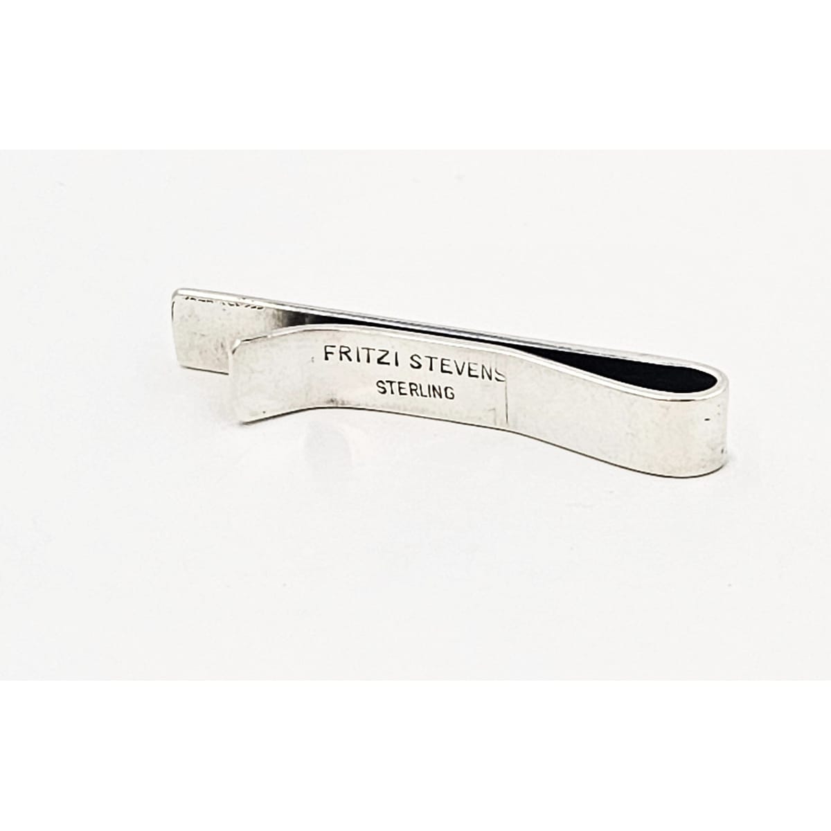 Fritzi Stevens Jewelry Mid Century Modern NYC Designer Fritzi Stevens Sterling Silver Modernist Tie/Money Clip