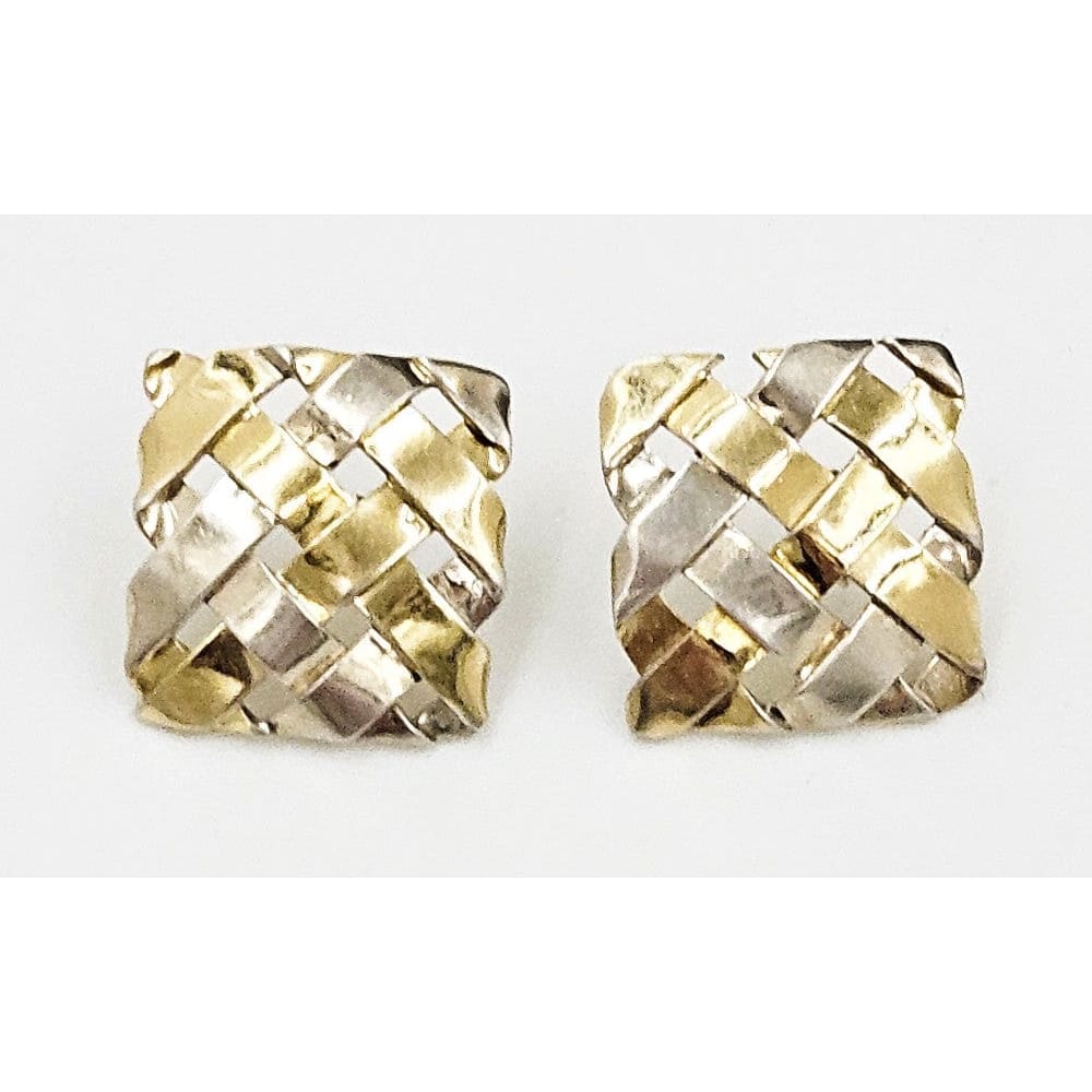 Gabriel Ofiesh Jewelry Gabriel Ofiesh Sterling 18k Modernist Earrings